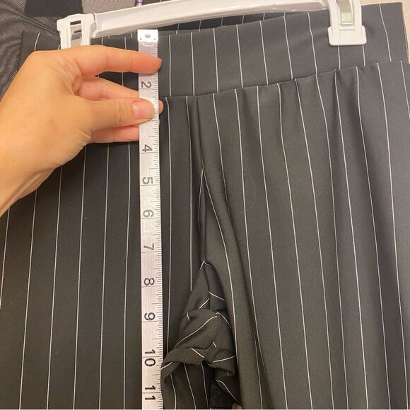 Kelle dance costume 2 piece black pin stripe leotard leggings 5333 103535 LC - Picture 10 of 13